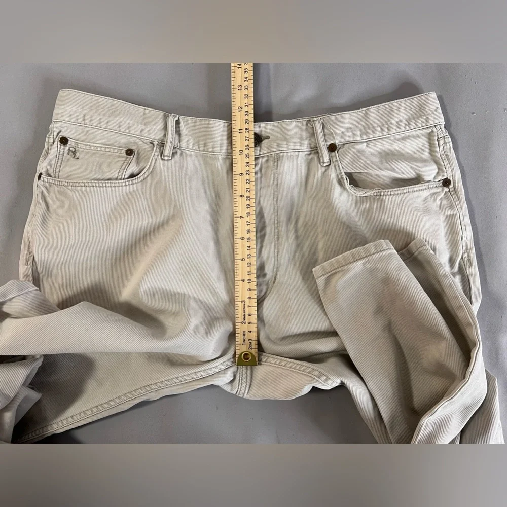 Polo Ralph‎ Lauren Pants Mens 38x32 Ivory  Corduroy Hampton Straight Leg